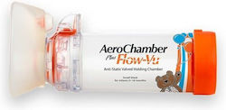 Aerochamber Plus Flow-vu Bρεφικός Aεροθάλαμος Eισπνοών Μικρή Mάσκα 0-18 Μηνών Πορτοκαλί 1τμχ