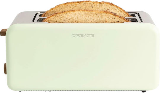 Create Retro XL Φρυγανιέρα 2 Θέσεων 1500W Πράσινη