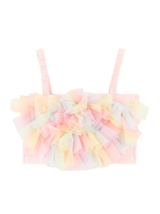 Kinderoberteile Crop Top Kurzärmelig Rainbow