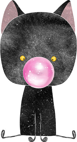 Kinderposter Little Black Cat 40x30cm
