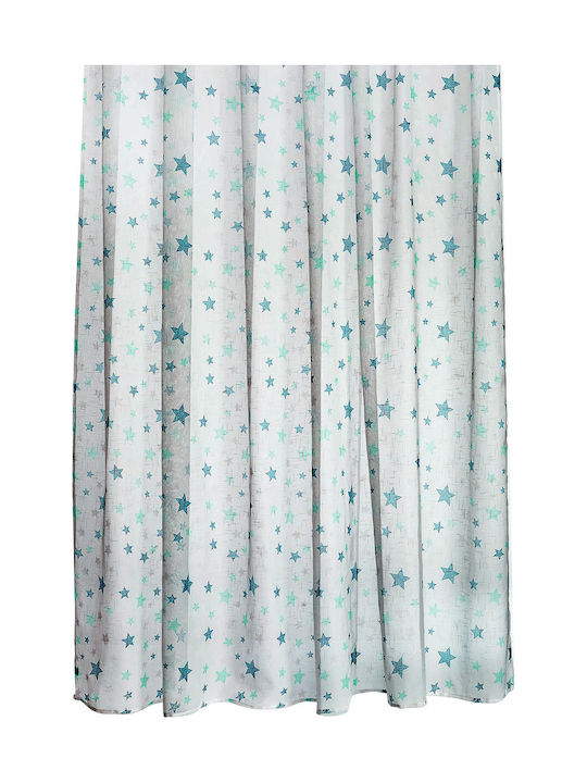 Kids Rod Pocket Curtain White PKD-3000-TYRKOYAZLEYKO 260x280cm