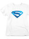 Superman Blaues Logo Weißes T-Shirt