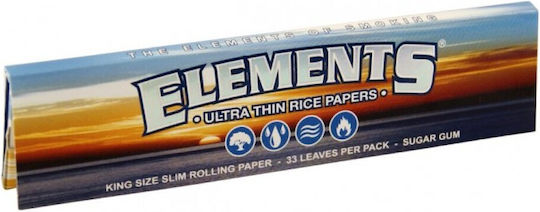 Elements Cigarette Rolling Papers Slim King Size 33 sheets 1pcs