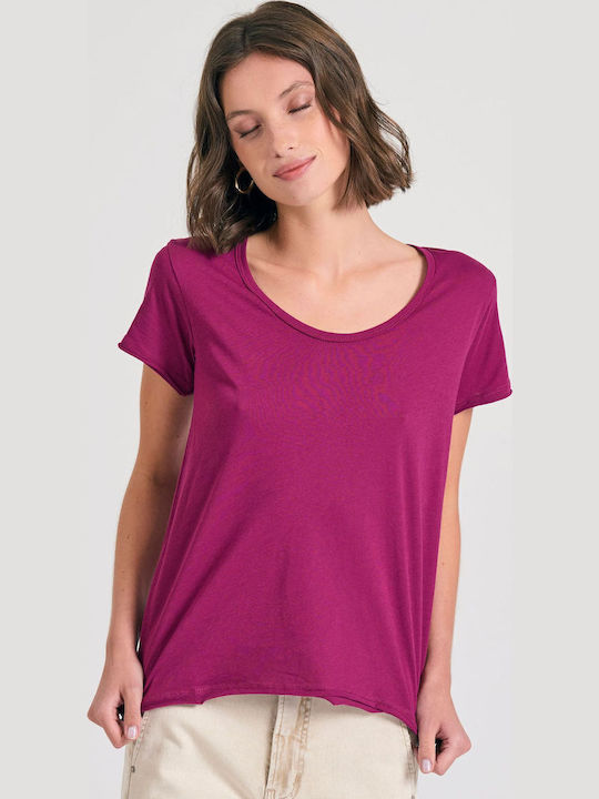 Funky Buddha Women's T-shirt Purple