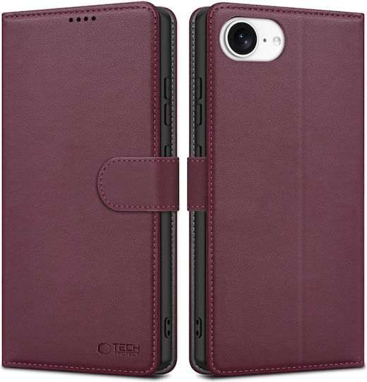 Tech-Protect Wallet Δερματίνης Μπορντό (iPhone 17e / 16e)