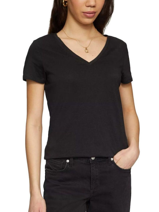 Women's Cotton Short Sleeve Top Black