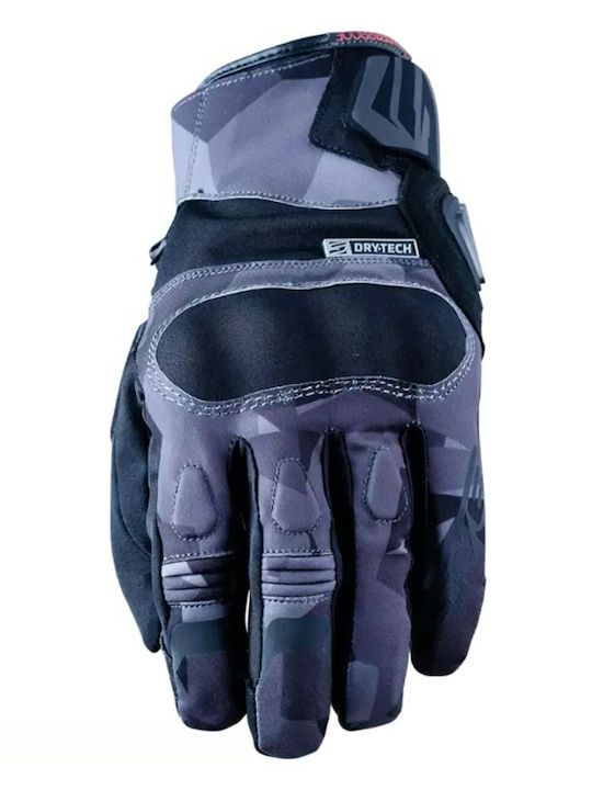 Five Boxer WP Winter Herren Motorradhandschuhe Camo Grey