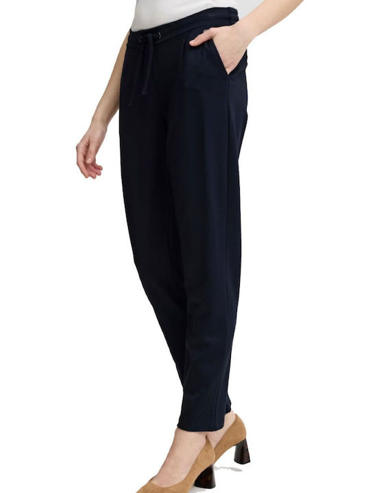 Fransa Women's Fabric Trousers with Elastic Nav...