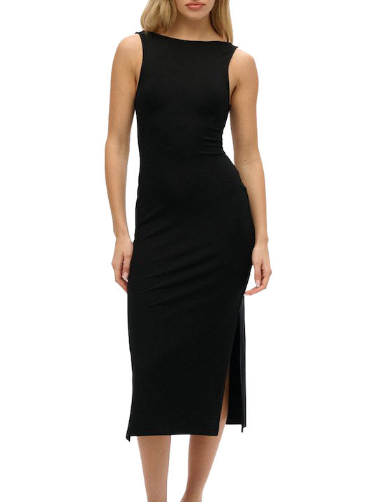 Superdry Midi Dress Black W8011951A-02A | Skroutz.mt