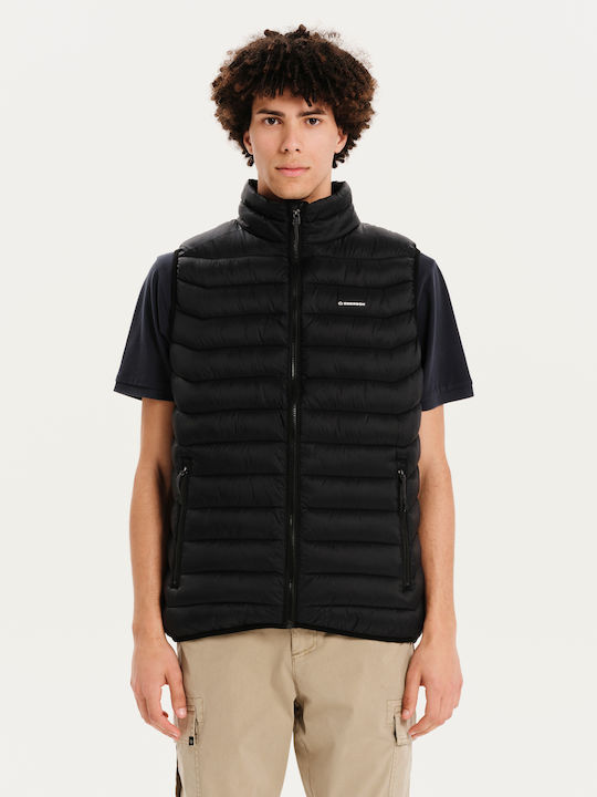 Emerson Ärmellos Winter Jacke Puffer Schwarz