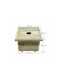 Holz-Abfalleimer Quadrat 50x50x40 60L-tesias Holzprodukte
