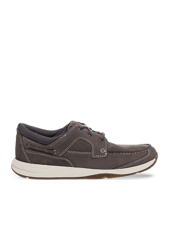 SAILVIEW LACE Men's Leather Boat Shoes Brown