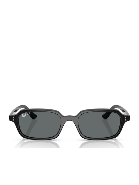 Ray Ban Unisex Γυαλιά Ηλίου με Μαύρο Κοκκάλινο Σκελετό και Γκρι