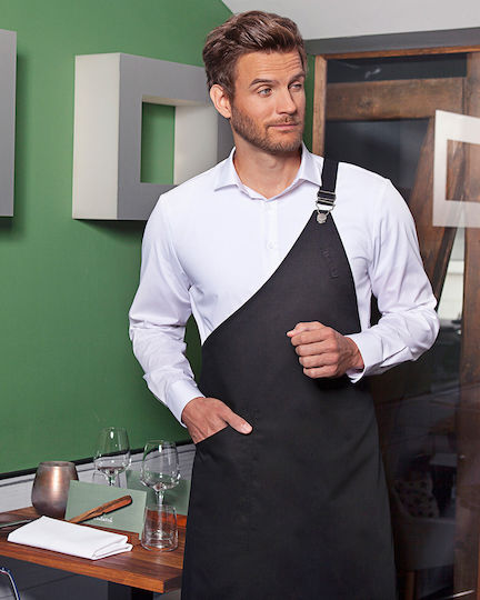 Karlowsky Ποδιά Σερβιτόρου / Barista / Bartender Ολόσωμη Bib Apron Μαύρη