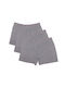 Herren Boxershorts Grey 3Packung
