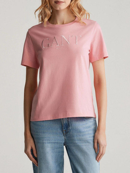 Gant Damen T-Shirt Light Pink