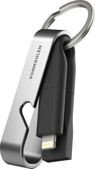 Vonmählen All-in-One Allinone Kabel High Six 6in1 Schwarz Silber inkl. Flaschenöffner Hsi00002