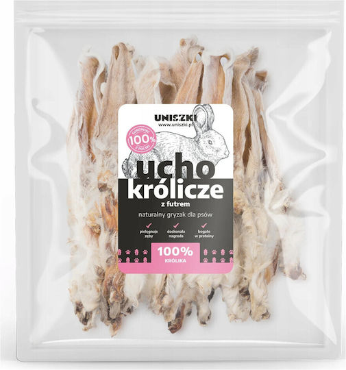 Uniszki Leckerli für Hunde Ohr ohne Gluten aus Kaninchen / Kaninchen 200gr 2Stück
