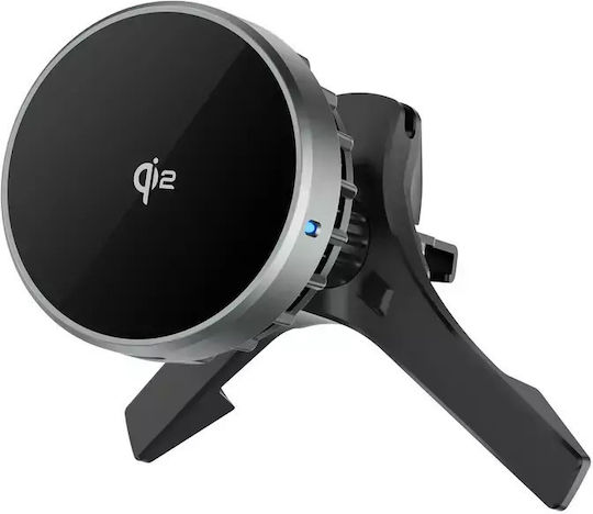 Wiwu Car Mobile Mount with Magnet and Wireless Charging MagSafe Black