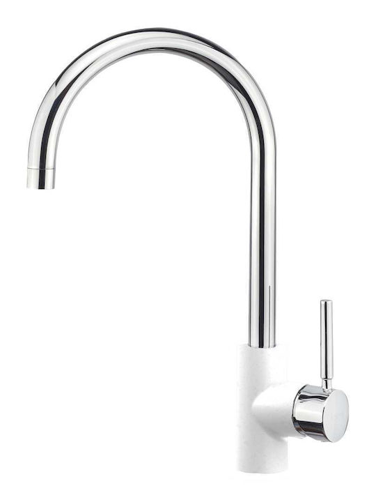 Sanitec Doppio Kitchen Faucet Counter White