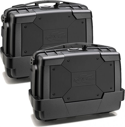 Kappa Moto Garda Motorcycle Hard Side Case Set 46lt in Black Colour