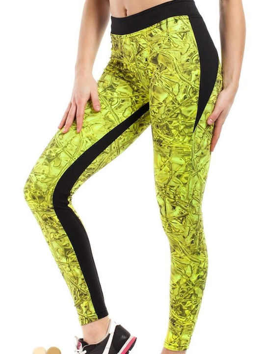 Training Damen Lang Leggings Formendefinition Hohe Taille & Push-up Mehrfarbig