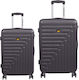 CAT Rockford Valize De Călătorie Scleroase Negre Cu Înălțime Maximă 77cm Cu 4 Roți Set 2 Buc