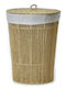 ArteLibre Wäschekorb Korbweide mit Deckel 42x42x54cm Beige