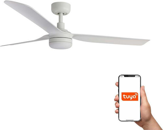 Faro Barcelona Punt M TUYA CCT Тавани Вентилатор 130cm с Магазин за онлайн търговия с Мегапикселови Обективи Черен