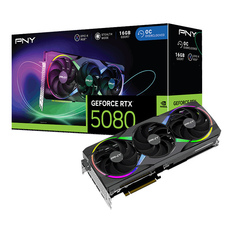 PNY GeForce RTX 5080 16GB GDDR7 EPIC-X RGB Overclocked Κάρτα Γραφικών