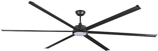 Faro Barcelona Rotterdam 30 XXL 3000K Ανεμιστήρας Οροφής 300cm με Φως Μαύρος