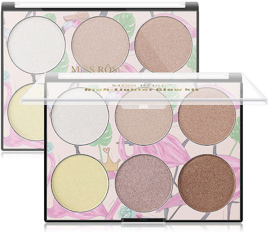 Miss Rose 6 Farben Highlighter-Palette 200g #n1
