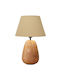 Opviq Table Lamp for Socket E27 with Beige Shade and Base