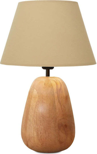 Opviq Table Lamp for Socket E27 with Beige Shade and Base