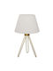 Opviq Table Lamp for Socket E27 with White Shade and Base