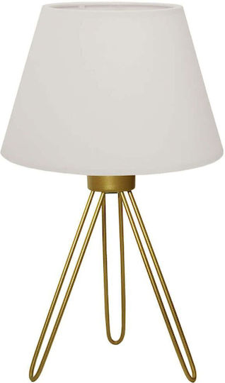 Opviq Table Lamp for Socket E27 with White Shade and Base