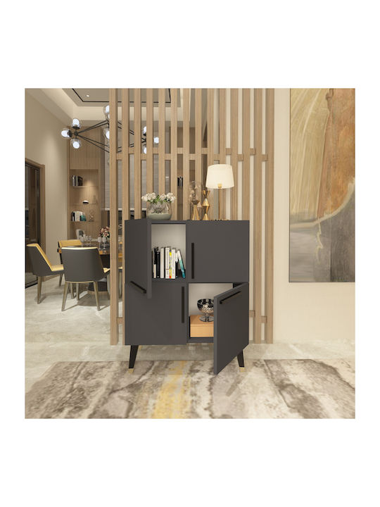 Sideboard Makro Wooden Anthracite-black 70x35x90cm