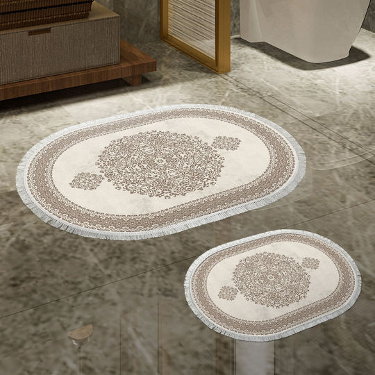 L'Essentiel Maison Set Bath Mats Brown 2 Pieces