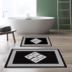 L'Essentiel Maison Badematten Schwarz-Weiß 2 Stück