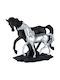 Decorative Horses 325crn1166 41x20x29cm Black-silver Aberto Design Polyester