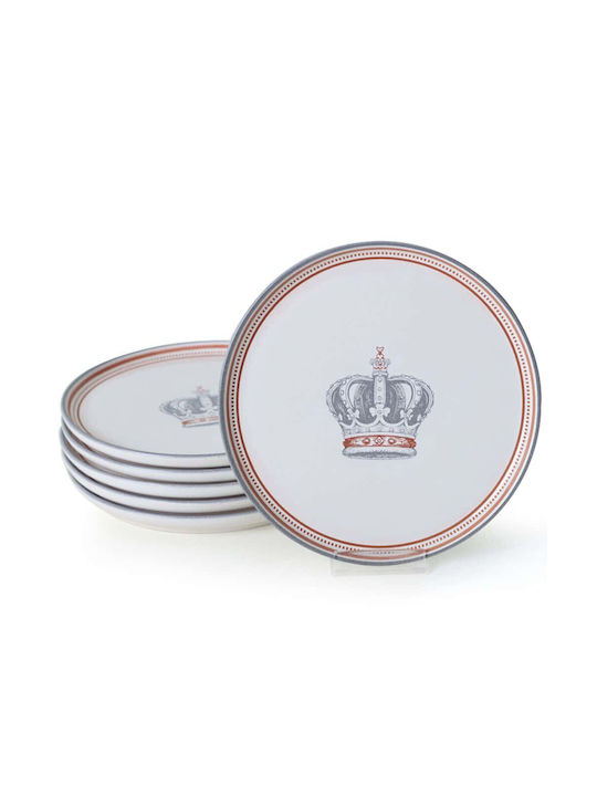 Hermia Farfurie joasă Ceramică Multicolor cu Diametru 22cm 6buc