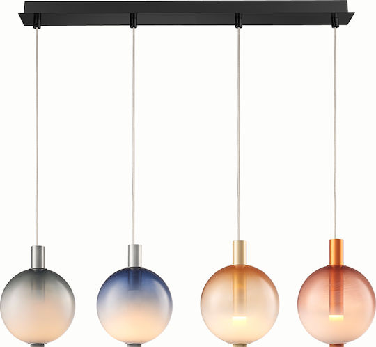 Sun Light Κρεμαστό Φωτιστικό Μαύρο LED 105x180x180εκ.
