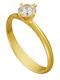 FenixJewelry Μονόπετρο από Χρυσό 14K με Ζιργκόν