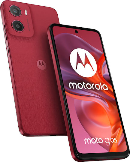 Motorola Moto G05 Dual SIM (8/128GB) Слива Червен