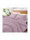 Lino Home Basico Pillowcase with Envelope Cover Lilac 50x70cm.