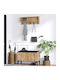 Lena Mobilier de Intrare cu Dulap pentru Pantofi Oak-black 80x35x49cm