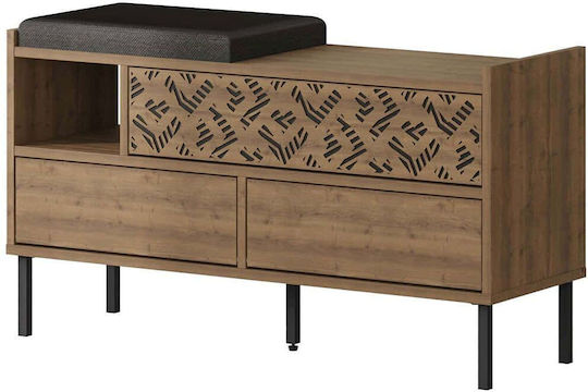 Entry Furniture with Shoe Rack & Bench Dark Oak 111x37x56.5cm
