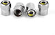 Carro 236460 Aluminium-Ventilkappen Smart 4 Stück Silber