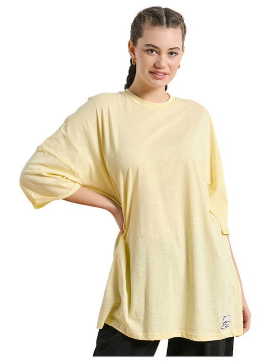 BodyTalk Damen Bluse Baumwolle Kurzärmelig Gelb