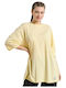 Women's Blouse Cotton Short Sleeve Yellow